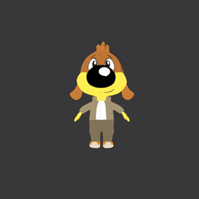 Gif animé Pif le chien 3D